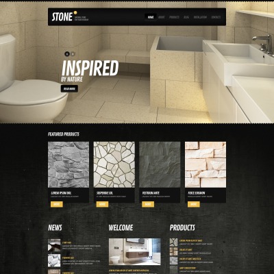 Black Interior Design Drupal Template