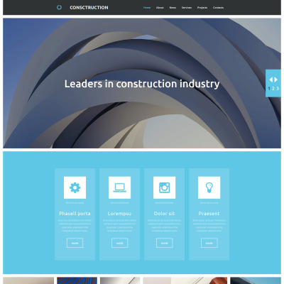 Construction Company Responsive Moto CMS 3 Template