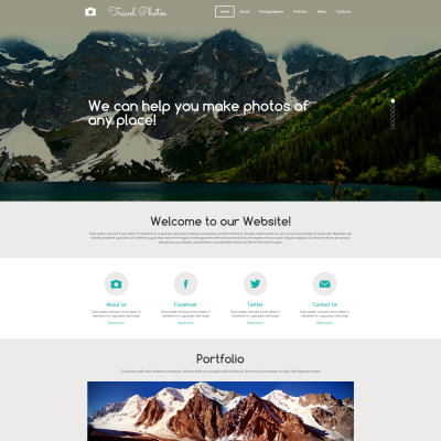 Photographer Portfolio Responsive Moto CMS 3 Template