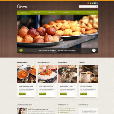 Indian Restaurant Responsive Joomla Template #52106