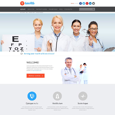 Medical Responsive Website Template #52362