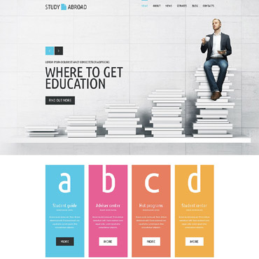 Study Abroad Website Template #52738