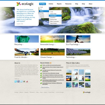 Environmental Website Templates